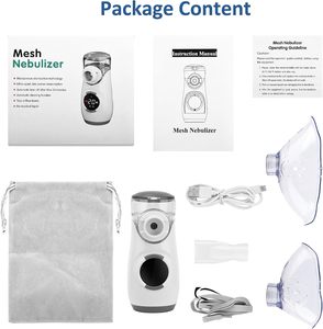 Fitconn nebulizador máy ống hít Kit trẻ em người lớn hen suyễn hộ gia đình xách tay hiển thị kỹ thuật số siêu âm lưới Máy phun sương - Product Image 6