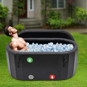 Bañera Inflable Negra de Gran Tamaño para Baño de Hielo, Terapia Deportiva, Recuperación y Terapia de Frío - Product Image 2