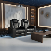 Canapé inclinable électrique moderne pliable 2 places en cuir véritable avec cadre métallique extensible, charge USB et appuie-tête inclinable à plat
