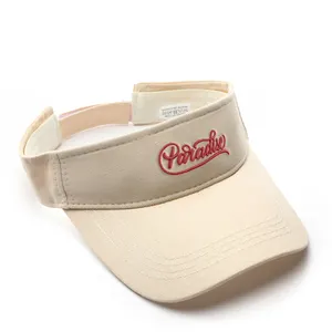 Leeres Oberteil Sommer bestickte Visor-Mütze Damen-Sonnencreme Sonnenblende Baseballmütze