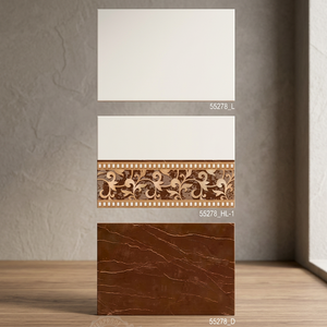 Azulejos de pared de cerámica Digital de alta calidad de 300x450mm, 30x45cm, diseño de flores interiores de baño brillante para uso en centros comerciales al aire libre, calidad - Product Image 5