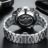 Bestseller Herren Automatik-Chronograph Taucheruhr Wasserdicht Sport Luxus Edelstahl Mechanische Uhr für Mode und Business