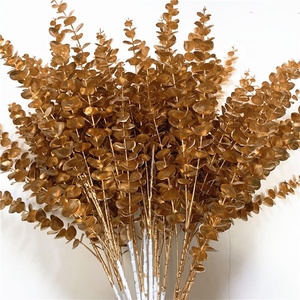 Foglie d'oro artificiali in plastica di eucalipto per decorazioni natalizie F 1692 - Product Image 5