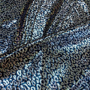 Filet tricoté extensible dans les 4 sens respirant en spandex imprimé léopard motifs métalliques pour vêtements de sport tissu polyester brillant pour un usage actif - Product Image 5