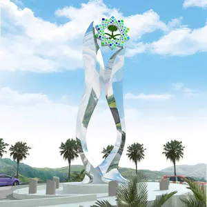 Statua di arte moderna personalizzata che guida la decorazione esterna di design professionale grande scultura in metallo per l'arabia saudita - Product Image 1