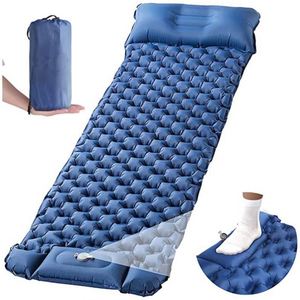 Ultralight Inflatable Camping <b>Pad</b> with Built-In Foot Pump Compact Air Mattress Best Sleeping Mat Custom Printed Promotional - Product Image 3