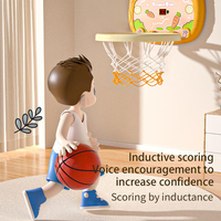 Ensemble de tir d'intérieur-Support de basket-ball de porte murale avec ventouse-Anneaux et jeu de lancer-Jouets de capuche de basket-ball pour enfants