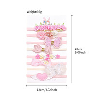 8 pièces/ensemble d'accessoires pour cheveux de bébé nouveau-né, nœuds mignons, cœurs, ailes de papillon, fleurs, bandeaux pour bébé en nylon doux