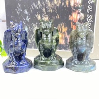 Cristal d'énergie naturelle 7-8cm de haute qualité Dragon volant multi-matériaux sculpture sur pierre artisanat pour enfants cadeau décor