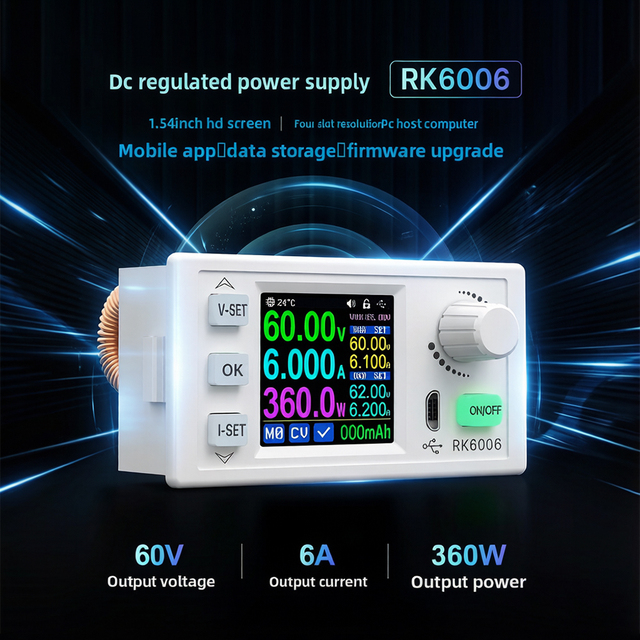 RIDEN RK6006 Programmable DC Stabilized Power Supply Adjustable 60V Mini Desktop DIY Constant Voltage Meter Control