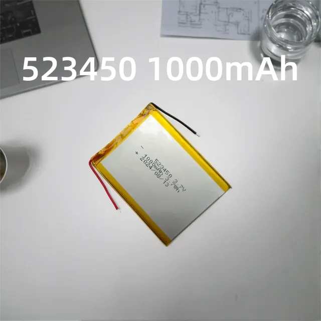 523450 3.7V 1000mAh Lithium Polymer Battery Rechargeable Li-Po Battery for GPS Tracker Smart Watch 402035 502025 902030 126090