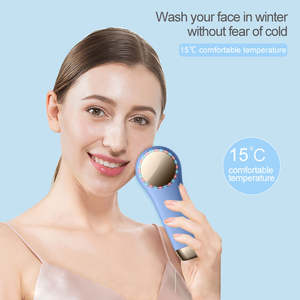 Brosse nettoyante exfoliante pour le visage OEM, massage chaud et froid, brosse nettoyante électrique en silicone pour le visage, pour hommes et femmes - Product Image 4