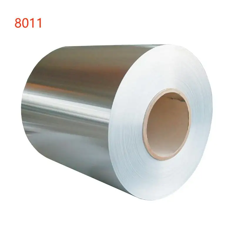 raw material batter silver foil paper Jumbo roll 8011 8079 H24 high quality Container making Aluminum foil roll