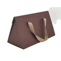 Boîte en papier personnalisée avec logo pour cadeaux de remerciement de mariage, avec ruban, grand couvercle, pour macarons et friandises