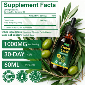 Lenm Private Label 60ml Vegan Organic Olive Leaf Extract Liquid Drops Immune Support Oleuropein <strong>Supplement</strong> for Men &amp; Women - Product Image 3