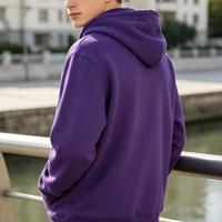 Hoodie oversize court et épais personnalisé avec emblème, idéal pour l'hiver