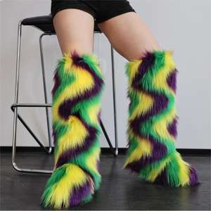 <span class=keywords><strong>Bottes</strong></span> en fourrure mongole personnalisées SHIKOL pour le Mardi Gras, chaussures en fourrure de haute qualité pour femmes, grandes tailles, <span class=keywords><strong>bottes</strong></span> <span class=keywords><strong>hautes</strong></span> au-dessus du genou pour femmes, <span class=keywords><strong>bottes</strong></span> d'hiver - Product Image 4