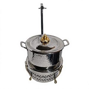ถาดอุ่นอาหารสแตนเลสทรงกลมคุณภาพสูงพร้อมขาตั้ง ราคาประหยัด - Product Image 1