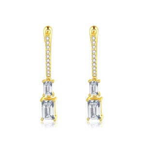<span class=keywords><strong>Pendientes</strong></span> de gota de <span class=keywords><strong>oro</strong></span> auténtico con aros de nuevo estilo, joyería fina de diamante cultivado en laboratorio, <span class=keywords><strong>pendientes</strong></span> de gota de aro con cierre inglés para mujer - Product Image 5