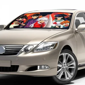 Cartoon Japanische Anime Muster Auto Sonnenschirme Faltbare Windschutz scheibe Sommer Outdoor Auto Schutz Abdeckung Schmutz beständig Großhandel