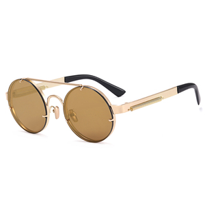MS 8151 <span class=keywords><strong>Gafas</strong></span> de Sol <span class=keywords><strong>Redondas</strong></span> Steampunk de Metal Vintage con Resorte Personalizado para <span class=keywords><strong>Mujer</strong></span>, Gran Venta - Product Image 5