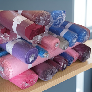 ผ้าฝ้ายคอมบ์ย้อมสีทึบสำหรับเดรสหรูหรา44/45งานฝีมือทอวัสดุคุณภาพสูง - Product Image 3
