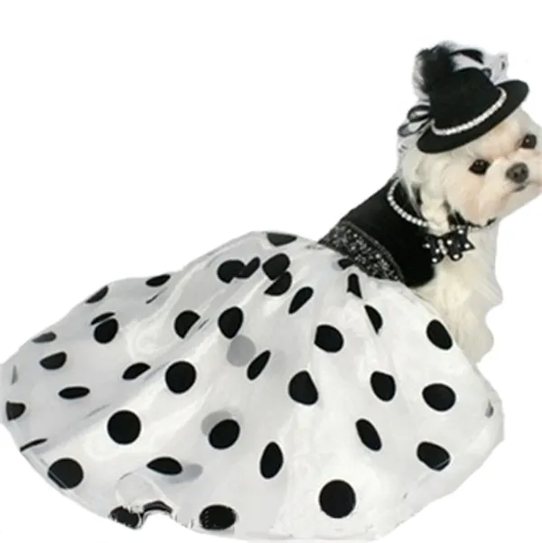 Pet Spring Dog Sommerkleid Black Velvet Fashion Abendkleid/Hunde kleider/Pet Couture