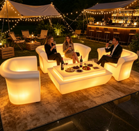 Meubles de bar lumineux pour boîte de nuit de luxe, salon VIP, table de karaoké et canapés LED RGB lumineux pour boîte de nuit