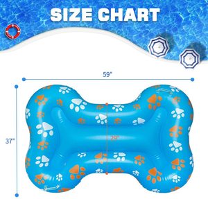 आउटडोर पालतू पानी खेल उपकरण inflatable हड्डी के आकार कुत्ते पूल फ्लोट स्विमिंग पूल द्वीप शिल्प-कुत्ते के मालिकों के लिए - Product Image 4