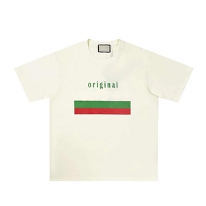 Camiseta de Verano 2026 para Hombre, Estilo Gucci Clásico, 100% Algodón, Estampada, Holgada y Transpirable - Product Image 1