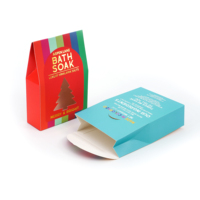Boîte pliante multicolore écologique en papier kraft brun personnalisé avec fenêtre en pvc pour le thé le café, boîte avec fenêtre