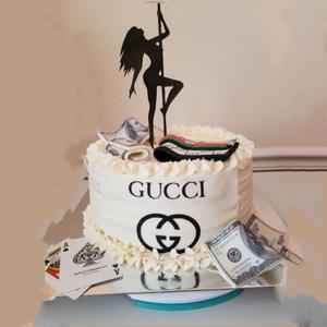 Adorno para Pastel de Chica Bailarina de Pole Dance Sexy, Decoración para Fiesta Temática, Inserto para Pastel - Product Image 1