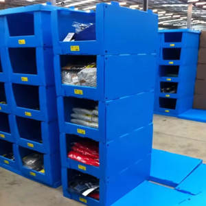 Kotak Penyimpanan Plastik PP Berongga dengan Bukaan Depan, Dapat Ditumpuk, dari Bahan Coroplast, untuk Penyimpanan Pakaian - Product Image 5