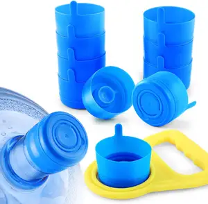 Bouchon anti-éclaboussures, bouchons de bouteille réutilisables pour les pichets d'eau de 55mm 3 et 5 gallons avec poignée de bouteille d'eau