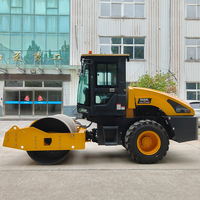 Compacteur routier vibrant à tambour unique de 6 tonnes, mini-compacteur hydraulique autoporté, équipement de compactage de sol et d'asphalte haute efficacité