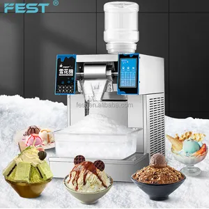 Bingsu de glace de neige électrique commerciale entièrement automatique faisant la machine avec plateau rotatif