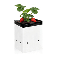 Sac de culture en matière LDPE recyclable avec trous de drainage perforés pour pépinière, jardin, fleurs, légumes, fruits, plantes, intérieur et extérieur