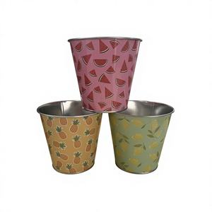 ถังเหล็กขนาดเล็กแบบส่วนตัว ป้องกันการรั่วซึม สำหรับใส่เทียน  แบบชุบสังกะสี - Product Image 1