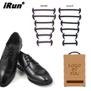 IRun Lười Silicone Dây Giày Cho Giày Da Mỏng Nhanh Ren Mở Rộng Đàn Hồi Cao Su Không Tie Dây Giày Stretch Dress Giày Ren