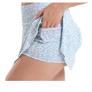Conception d'impression de sublimation personnalisée vêtements de tennis taille haute à séchage rapide femmes jupes de tennis avec sous-shorts et poches - Product Image 1