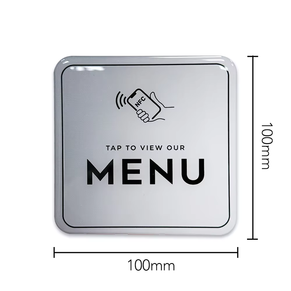 Grey Epoxy Mini Tag RFID Payment Menu Card Contactless Ordering Smart ...