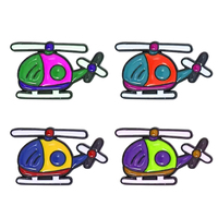 Pins de revers en métal personnalisés, modèle avion et hélicoptère, finition or et argent antique, émail, moulage et sérigraphie