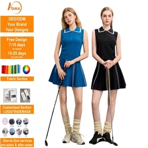 Ensemble de tennis et de golf 2 pièces pour femmes Aoyema, jupe plissée douce, vêtements de sport actifs, veste de yoga pour le golf et le tennis - Product Image 1