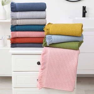 Telo da bagno in cotone plus morbido multicolore con nappe scialle Waffle adulto 90*180 a <span class=keywords><strong>nido</strong></span> <span class=keywords><strong>d</strong></span>'<span class=keywords><strong>ape</strong></span> telo mare - Product Image 1