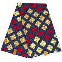 Kain Batik Afrika Etnik Bermotif Dua Sisi 100% Poliester, Bahan Tenun Elastis untuk Gaun Pernikahan, Bersertifikat untuk Anak Perempuan, Tersedia dalam Stok
