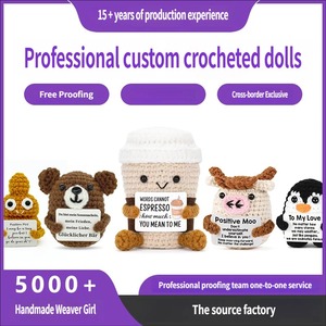 Bambola di Peluche Lavorata a Mano per il Supporto Emotivo, Energia Positiva, Piccola Decorazione da Scrivania, Giocattolo Carino all'Uncinetto, Regalo Transfrontaliero Unisex - Product Image 2