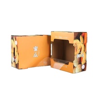 Boîtes d'expédition en carton ondulé personnalisées pour fruits, boîtes cadeaux pliables recyclables, boîtes à fruits, boîtes à melon, boîtes à pastèque