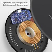 Chargeur sans fil rapide 15W avec entrée Type-C, chargeur sans fil personnalisé avec logo OEM ODM CE FCC ROHS - compatible avec les smartphones et les montres intelligentes