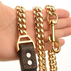 Correa <span class=keywords><strong>de</strong></span> Acero Inoxidable para Mascotas, Correa <span class=keywords><strong>de</strong></span> Entrenamiento para Perros, Collar Dorado, para Perros Medianos y Grandes como el <span class=keywords><strong>American</strong></span> <span class=keywords><strong>Bully</strong></span>, Cadena para Perros - Product Image 2