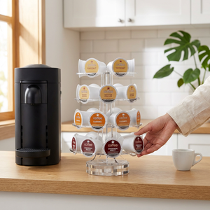 Support à capsules de café en acrylique transparent personnalisé, compatible avec 30 capsules Keurig K-cup, organisateur de rangement <span class=keywords><strong>pour</strong></span> capsules de café - Product Image 3